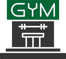 gym glyph twee kleuren vector