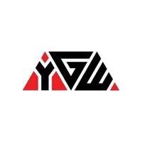 ygw driehoek brief logo ontwerp met driehoekige vorm. ygw driehoek logo ontwerp monogram. ygw driehoek vector logo sjabloon met rode kleur. ygw driehoekig logo eenvoudig, elegant en luxueus logo. ygw