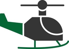 helikopter glyph twee kleuren vector