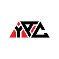 yac driehoek brief logo ontwerp met driehoekige vorm. yac driehoek logo ontwerp monogram. yac driehoek vector logo sjabloon met rode kleur. yac driehoekig logo eenvoudig, elegant en luxueus logo. jaa