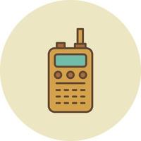 walkie talkie gevuld retro vector