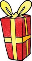 cartoon doodle kerstcadeau vector