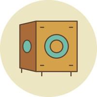 cajon gevuld retro vector