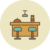 bar teller gevuld retro vector