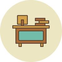 bureau gevuld retro vector