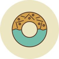 donut gevuld retro vector