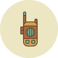 walkie talkie gevuld retro vector