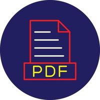 pdf-regel veelkleurig vector