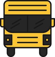 schoolbuslijn gevuld vector