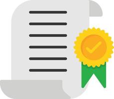 certificaat plat icoon vector