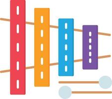 xylofoon plat pictogram vector