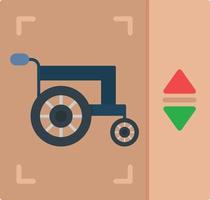 lift platte pictogram vector