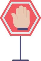 stop plat pictogram vector