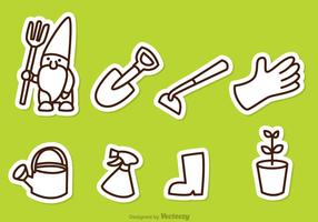 Gardening Outline Pictogrammen vector