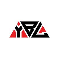 ybl driehoek brief logo ontwerp met driehoekige vorm. ybl driehoek logo ontwerp monogram. ybl driehoek vector logo sjabloon met rode kleur. ybl driehoekig logo eenvoudig, elegant en luxueus logo. ybl