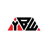 ybw driehoek brief logo ontwerp met driehoekige vorm. ybw driehoek logo ontwerp monogram. ybw driehoek vector logo sjabloon met rode kleur. ybw driehoekig logo eenvoudig, elegant en luxueus logo. ybw