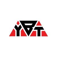 ybt driehoek letter logo ontwerp met driehoekige vorm. ybt driehoek logo ontwerp monogram. ybt driehoek vector logo sjabloon met rode kleur. ybt driehoekig logo eenvoudig, elegant en luxueus logo. ybt