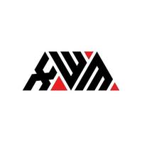 xwm driehoek brief logo ontwerp met driehoekige vorm. xwm driehoek logo ontwerp monogram. xwm driehoek vector logo sjabloon met rode kleur. xwm driehoekig logo eenvoudig, elegant en luxueus logo. xwm