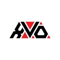 xvo driehoek brief logo ontwerp met driehoekige vorm. xvo driehoek logo ontwerp monogram. xvo driehoek vector logo sjabloon met rode kleur. xvo driehoekig logo eenvoudig, elegant en luxueus logo. xvo
