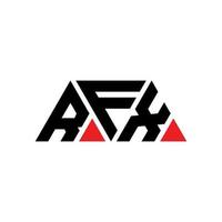 rfx driehoek brief logo ontwerp met driehoekige vorm. rfx driehoek logo ontwerp monogram. rfx driehoek vector logo sjabloon met rode kleur. rfx driehoekig logo eenvoudig, elegant en luxueus logo. rfx