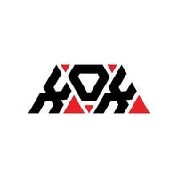 xox driehoek brief logo ontwerp met driehoekige vorm. xox driehoek logo ontwerp monogram. xox driehoek vector logo sjabloon met rode kleur. xox driehoekig logo eenvoudig, elegant en luxueus logo. xox
