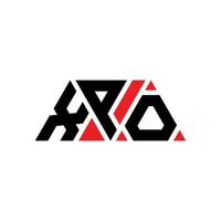 xpo driehoek brief logo ontwerp met driehoekige vorm. xpo driehoek logo ontwerp monogram. xpo driehoek vector logo sjabloon met rode kleur. xpo driehoekig logo eenvoudig, elegant en luxueus logo. xpo