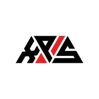 xps driehoek brief logo ontwerp met driehoekige vorm. xps driehoek logo ontwerp monogram. xps driehoek vector logo sjabloon met rode kleur. xps driehoekig logo eenvoudig, elegant en luxueus logo. xps