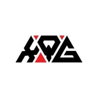 xqg driehoek brief logo ontwerp met driehoekige vorm. xqg driehoek logo ontwerp monogram. xqg driehoek vector logo sjabloon met rode kleur. xqg driehoekig logo eenvoudig, elegant en luxueus logo. xqg