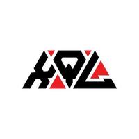 xql driehoek brief logo ontwerp met driehoekige vorm. xql driehoek logo ontwerp monogram. xql driehoek vector logo sjabloon met rode kleur. xql driehoekig logo eenvoudig, elegant en luxueus logo. xql