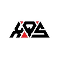 xqs driehoek letter logo ontwerp met driehoekige vorm. xqs driehoek logo ontwerp monogram. xqs driehoek vector logo sjabloon met rode kleur. xqs driehoekig logo eenvoudig, elegant en luxueus logo. xqs