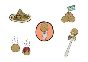 Gratis Meatball Vector Series