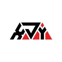 xjy driehoek brief logo ontwerp met driehoekige vorm. xjy driehoek logo ontwerp monogram. xjy driehoek vector logo sjabloon met rode kleur. xjy driehoekig logo eenvoudig, elegant en luxueus logo. xjy