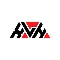 xlh driehoek brief logo ontwerp met driehoekige vorm. xlh driehoek logo ontwerp monogram. xlh driehoek vector logo sjabloon met rode kleur. xlh driehoekig logo eenvoudig, elegant en luxueus logo. xlh