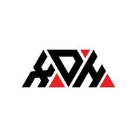 xdh driehoek brief logo ontwerp met driehoekige vorm. xdh driehoek logo ontwerp monogram. xdh driehoek vector logo sjabloon met rode kleur. xdh driehoekig logo eenvoudig, elegant en luxueus logo. xdh