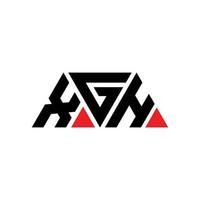 xgh driehoek brief logo ontwerp met driehoekige vorm. xgh driehoek logo ontwerp monogram. xgh driehoek vector logo sjabloon met rode kleur. xgh driehoekig logo eenvoudig, elegant en luxueus logo. xgh