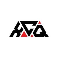 xcq driehoek brief logo ontwerp met driehoekige vorm. xcq driehoek logo ontwerp monogram. xcq driehoek vector logo sjabloon met rode kleur. xcq driehoekig logo eenvoudig, elegant en luxueus logo. xcq