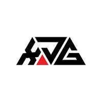 xjg driehoek brief logo ontwerp met driehoekige vorm. xjg driehoek logo ontwerp monogram. xjg driehoek vector logo sjabloon met rode kleur. xjg driehoekig logo eenvoudig, elegant en luxueus logo. xjg