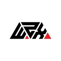 wzx driehoek brief logo ontwerp met driehoekige vorm. wzx driehoek logo ontwerp monogram. wzx driehoek vector logo sjabloon met rode kleur. wzx driehoekig logo eenvoudig, elegant en luxueus logo. wzx