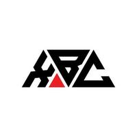 xbc driehoek brief logo ontwerp met driehoekige vorm. xbc driehoek logo ontwerp monogram. xbc driehoek vector logo sjabloon met rode kleur. xbc driehoekig logo eenvoudig, elegant en luxueus logo. xbc
