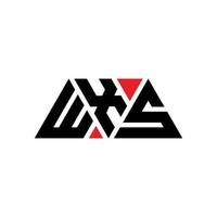 wxs driehoek brief logo ontwerp met driehoekige vorm. wxs driehoek logo ontwerp monogram. wxs driehoek vector logo sjabloon met rode kleur. wxs driehoekig logo eenvoudig, elegant en luxueus logo. wxs