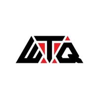 wtq driehoek brief logo ontwerp met driehoekige vorm. wtq driehoek logo ontwerp monogram. wtq driehoek vector logo sjabloon met rode kleur. wtq driehoekig logo eenvoudig, elegant en luxueus logo. wtq