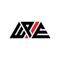 wpe driehoek brief logo ontwerp met driehoekige vorm. wpe driehoek logo ontwerp monogram. wpe driehoek vector logo sjabloon met rode kleur. wpe driehoekig logo eenvoudig, elegant en luxueus logo. wpe