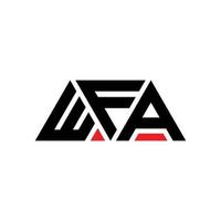 wfa driehoek brief logo ontwerp met driehoekige vorm. wfa driehoek logo ontwerp monogram. wfa driehoek vector logo sjabloon met rode kleur. wfa driehoekig logo eenvoudig, elegant en luxueus logo. wfa