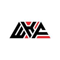 wkf driehoek brief logo ontwerp met driehoekige vorm. wkf driehoek logo ontwerp monogram. wkf driehoek vector logo sjabloon met rode kleur. wkf driehoekig logo eenvoudig, elegant en luxueus logo. wkf