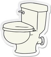 sticker cartoon doodle van een badkamer toilet vector