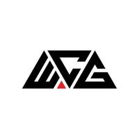wcg driehoek brief logo ontwerp met driehoekige vorm. wcg driehoek logo ontwerp monogram. wcg driehoek vector logo sjabloon met rode kleur. wcg driehoekig logo eenvoudig, elegant en luxueus logo. wcg