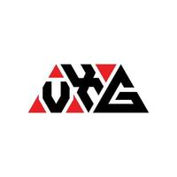 vxg driehoek brief logo ontwerp met driehoekige vorm. vxg driehoek logo ontwerp monogram. vxg driehoek vector logo sjabloon met rode kleur. vxg driehoekig logo eenvoudig, elegant en luxueus logo. vxg