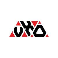 vxo driehoek brief logo ontwerp met driehoekige vorm. vxo driehoek logo ontwerp monogram. vxo driehoek vector logo sjabloon met rode kleur. vxo driehoekig logo eenvoudig, elegant en luxueus logo. vxo