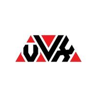 vvx driehoek brief logo ontwerp met driehoekige vorm. vvx driehoek logo ontwerp monogram. vvx driehoek vector logo sjabloon met rode kleur. vvx driehoekig logo eenvoudig, elegant en luxueus logo. vvx