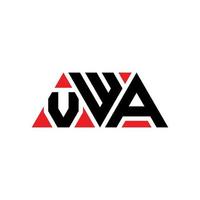 vwa driehoek brief logo ontwerp met driehoekige vorm. vwa driehoek logo ontwerp monogram. vwa driehoek vector logo sjabloon met rode kleur. vwa driehoekig logo eenvoudig, elegant en luxueus logo. vwa